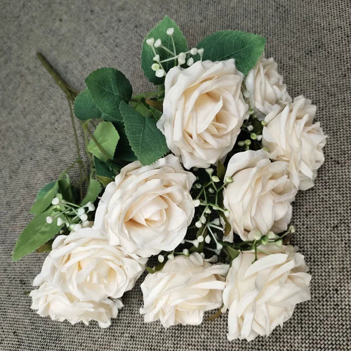 Silk rose bouquet for wedding and party decoration - vue 11 sur 13