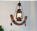 Bamboo chandelier for cafe, restaurant and bar outdoor lighting