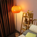 Retro vintage mushroom glass table lamp orange