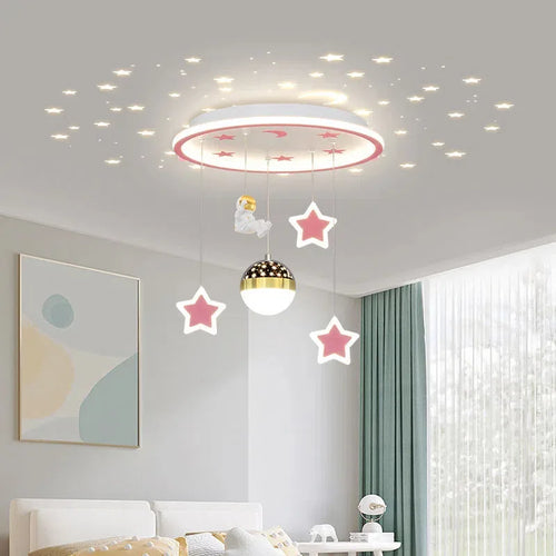 Creative luminous star chandelier for children's room - vue 22 sur 21