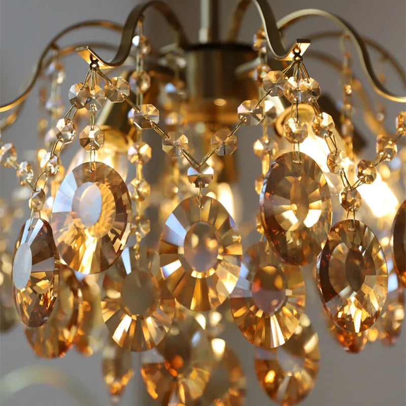 Luxury crystal chandelier for elegant retro decor - vue 5 sur 8