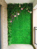 Artificial grass wall decoration for events and parties