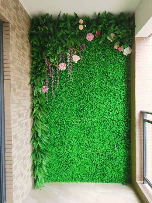 Artificial grass wall decoration for events and parties - vue 16 sur 21