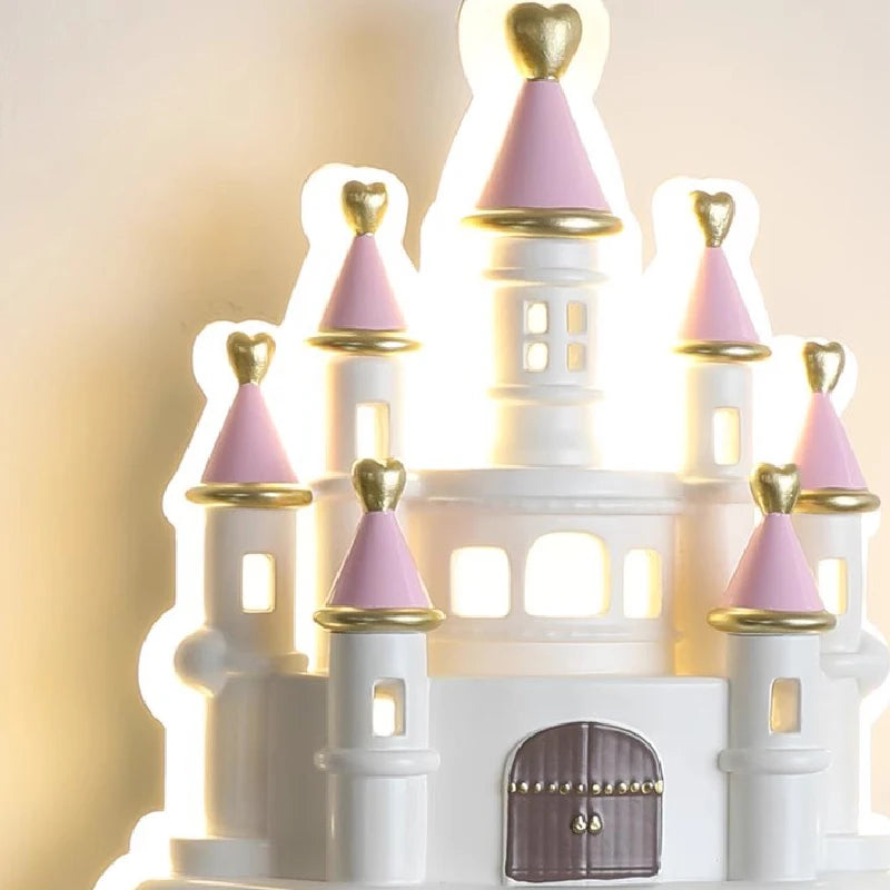 Romantic castle wall light for modern children's bedroom - vue 6 sur 8