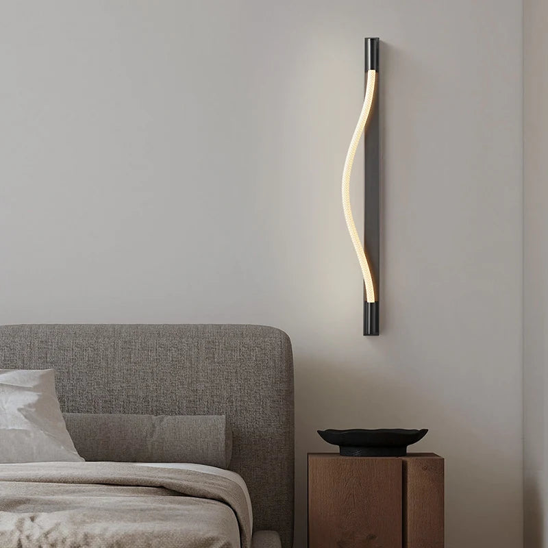 Modern minimalist stainless steel wall light with elegant design