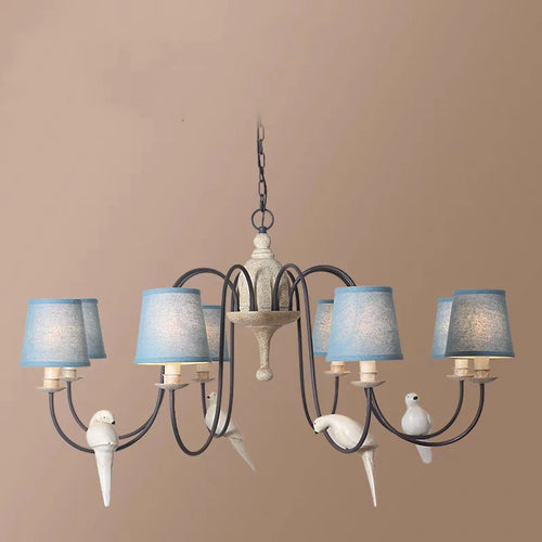 Nordic vintage bird design pendant light for restaurant or café - vue 4 sur 6