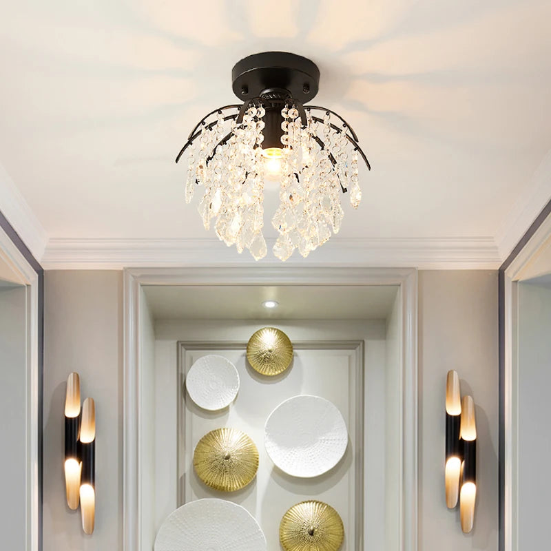 Modern Nordic crystal chandelier for stylish interior lighting