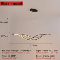 Modern decorative LED chandelier for restaurants and indoor spaces