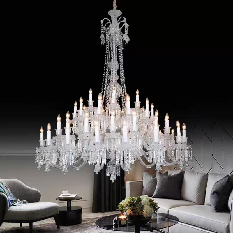 Modern crystal and chrome chandelier for elegant lighting