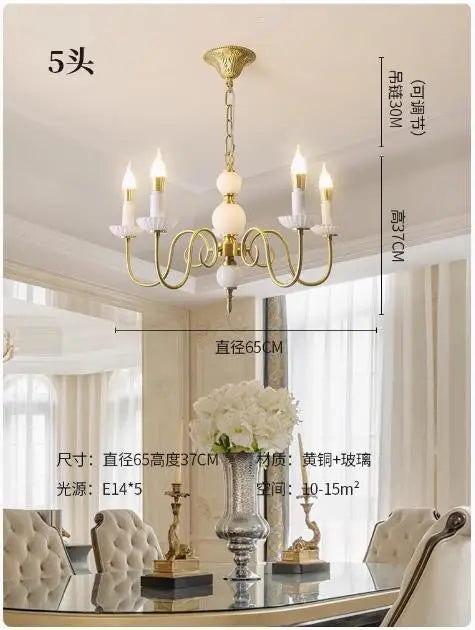 Copper chandelier modern and classic industrial lighting - vue 9 sur 10