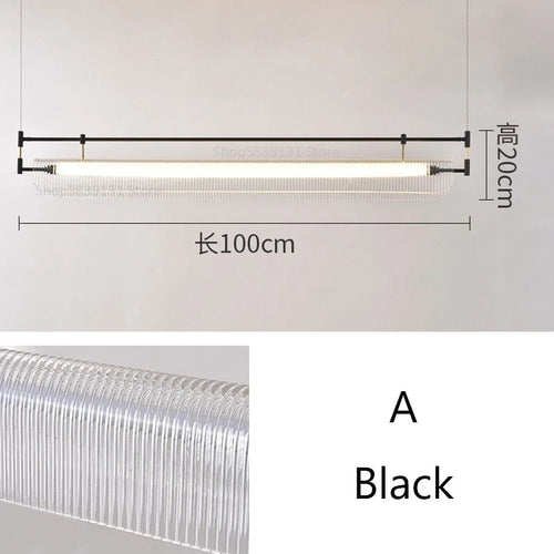 Modern Italian minimalist acrylic LED pendant light - vue 12 sur 18