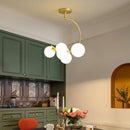 Nordic glass ceiling light with multicolour shade for indoor decor