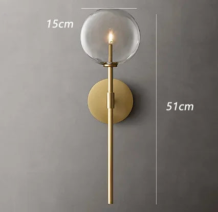 Nordic retro glass wall light for interior decoration - vue 12 sur 11