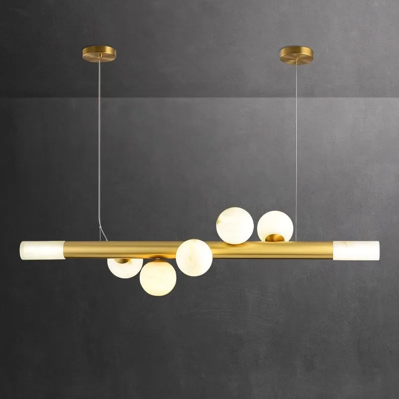 Luxurious real marble postmodern chandelier for bar