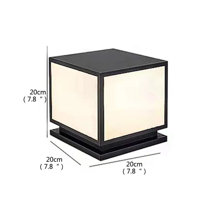 Modern vintage waterproof outdoor post lamp for garden and patio - vue 11 sur 14