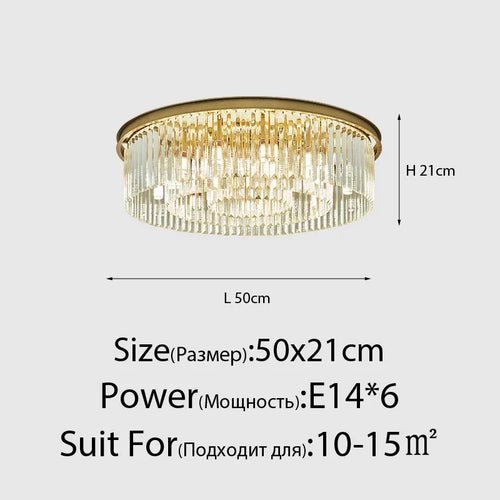 Modern crystal chandelier nordic vintage style for elegant interiors - vue 14 sur 21