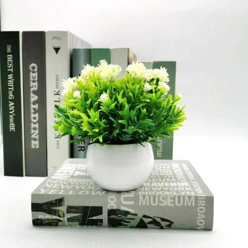 Artificial potted rose flower for indoor and outdoor decoration - vue 2 sur 9