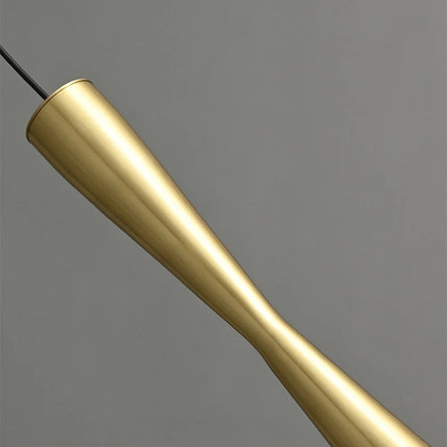 Modern LED pendant light adjustable copper cord 3 changeable designs - vue 6 sur 8