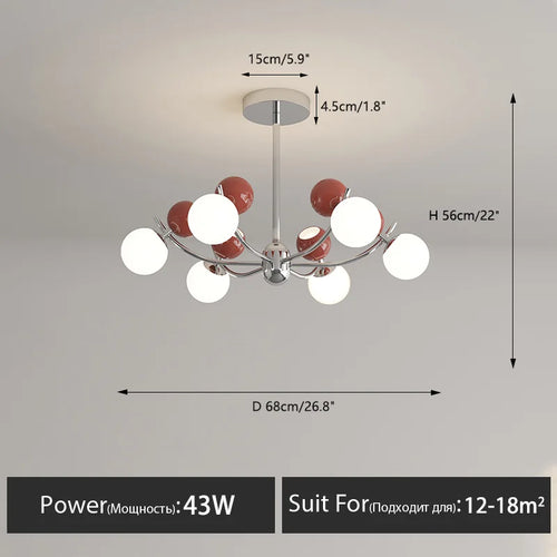 Creative LED chandelier for modern children's room decor - vue 11 sur 12