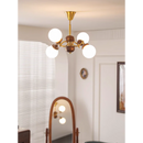 American retro wood and glass magic bean chandelier