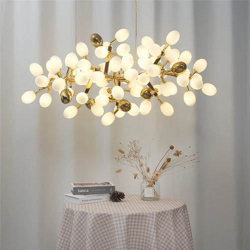 Modern gold grape chandelier for elegant interiors - vue 4 sur 11