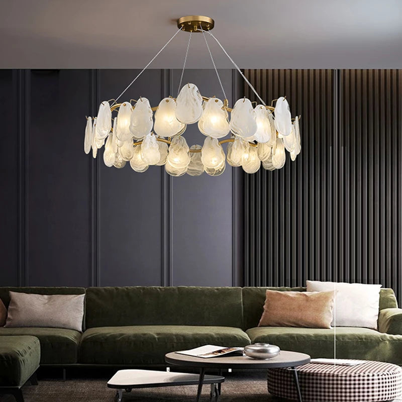 Modern creative cloud design glass pendant chandelier - vue 4 sur 18