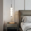 Nordic glass pendant light LED copper gourd 3-8 heads bedside hanging lamp for study, bedroom and living room