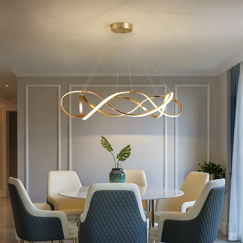 Modern LED chandelier for stylish indoor decoration