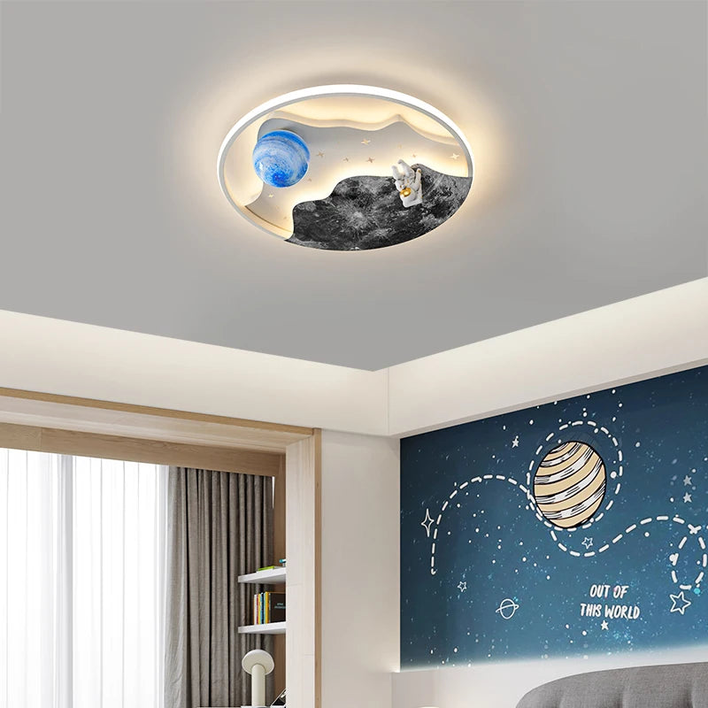 Creative astronaut chandelier for bright interior décor