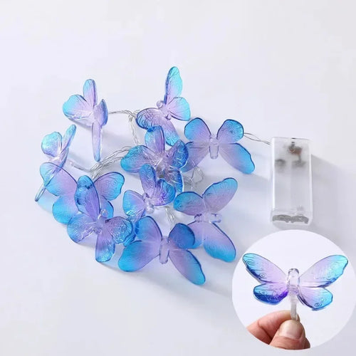 LED butterfly string lights for parties and indoor decorations - vue 7 sur 9