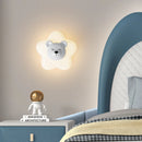 Modern minimalist LED wall light with star, moon, bear and bunny