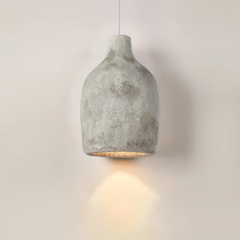 Nordic wabi-sabi LED pendant light for dining, bar, loft or bedroom - vue 6 sur 15