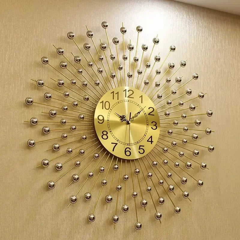 European design silent metal creative wall clock