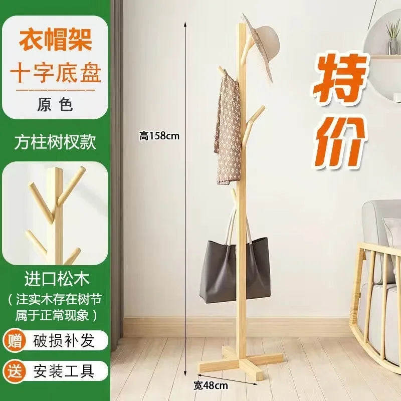 solid wood coat rack, modern and practical design - vue 12 sur 20