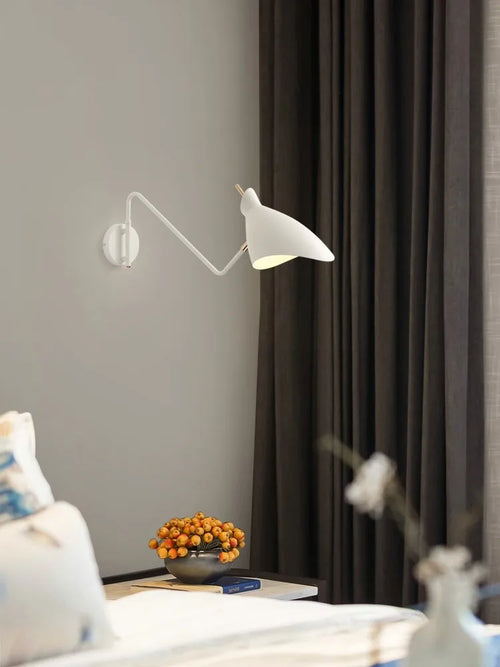 Adjustable long arm creative LED wall light - vue 3 sur 11