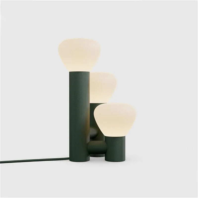 Coloured glass table lamp for interior decoration