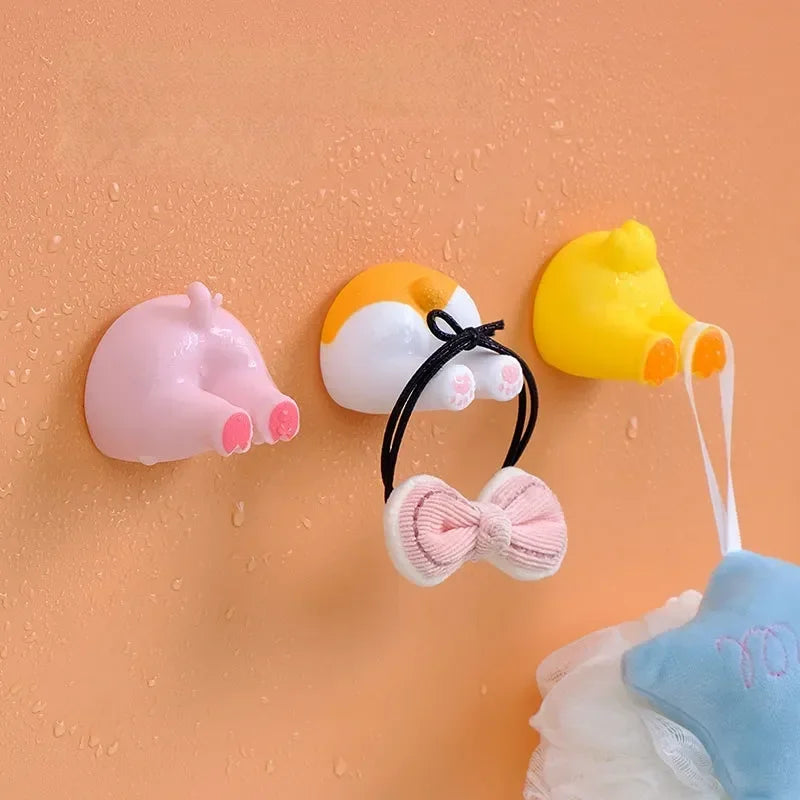 Fun animal adhesive toothbrush holder for children - vue 4 sur 12