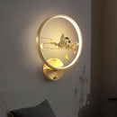 Traditional Chinese copper LED wall light for indoor decoration