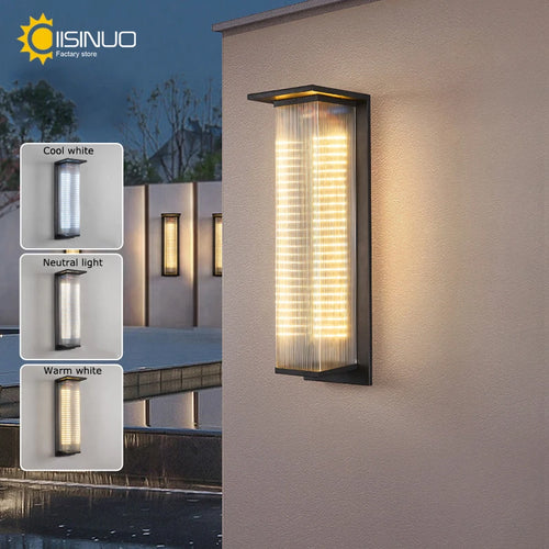 Waterproof solar wall light for outdoor night lighting - vue 6 sur 7