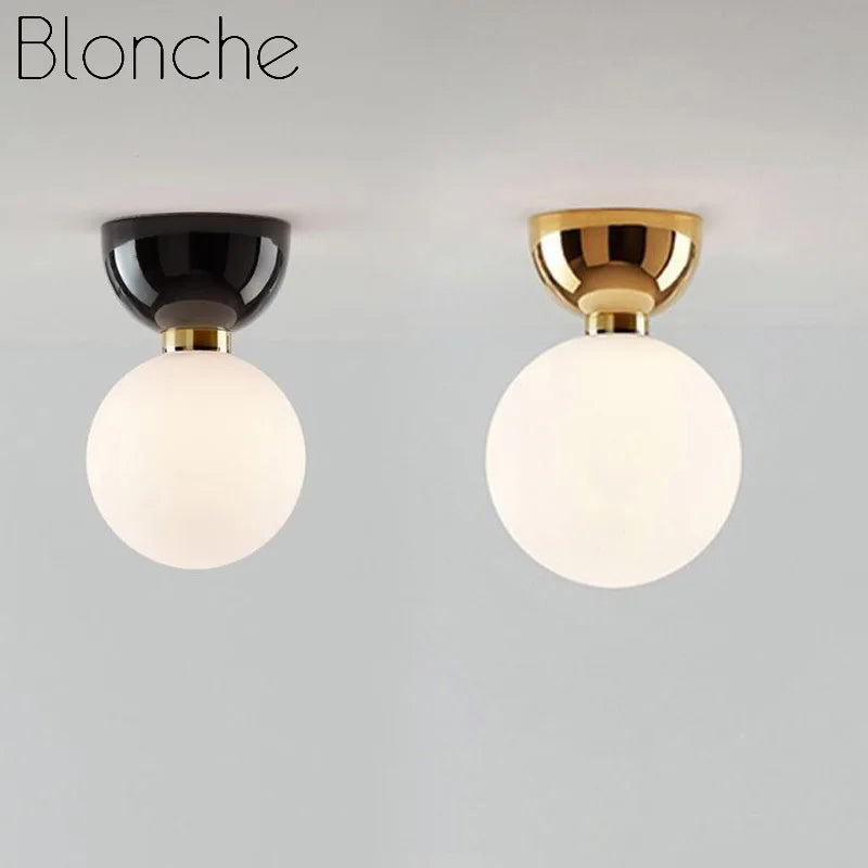 Modern minimalist glass ceiling light for elegant interiors