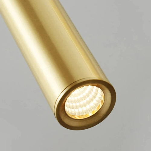 Minimalist brass pendant light for hotel - vue 6 sur 8