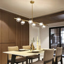 Modern LED chandelier with nordic glass ball lamps