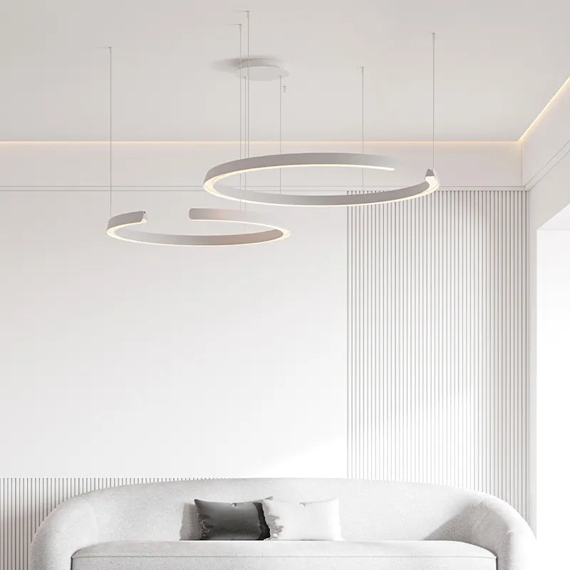Simple modern circular pendant light - vue 3 sur 19