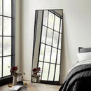 CASSILANDO Full Length Mirror 65" * 24", Floor Standing Mirror, Black Metal Frame Mirror， Full Body Mirror
