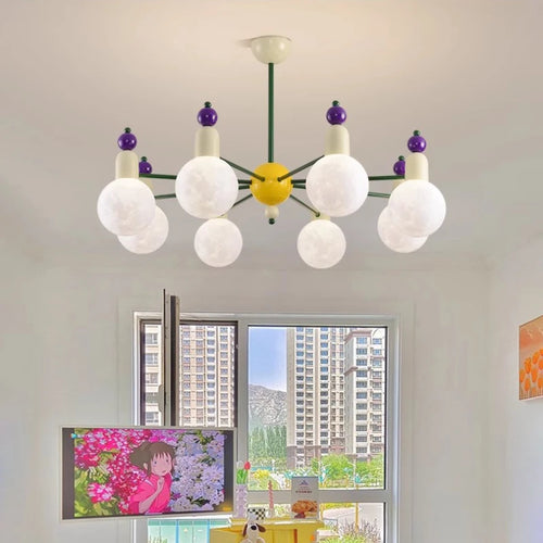 Modern chandelier for children's room nordic design bright and colourful - vue 2 sur 12