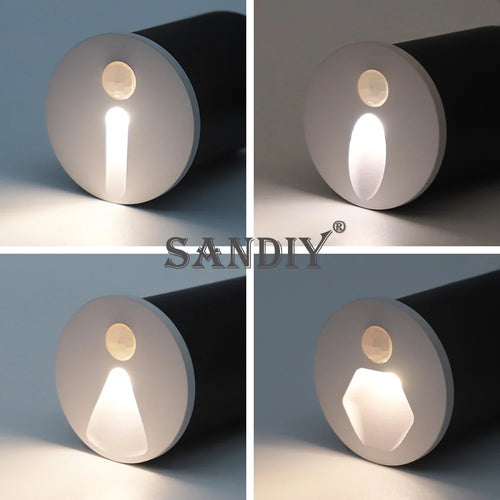 Sandiy round LED wall light with motion sensor - vue 2 sur 18