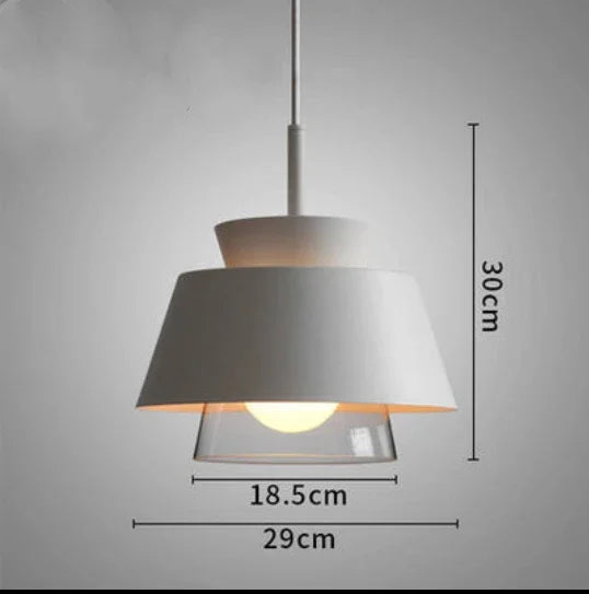 Nordic style glass and iron pendant light for decorative interiors - vue 12 sur 13