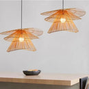 Handmade modern multi-tier rattan chandelier