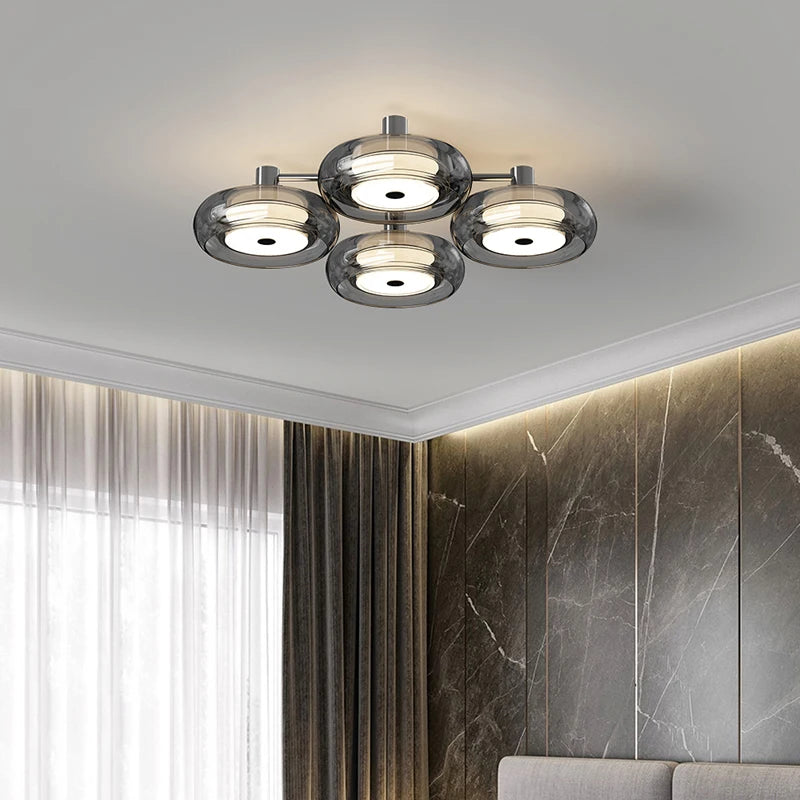 Modern Italian designer ceiling light luxury minimalist indoor lighting - vue 6 sur 12