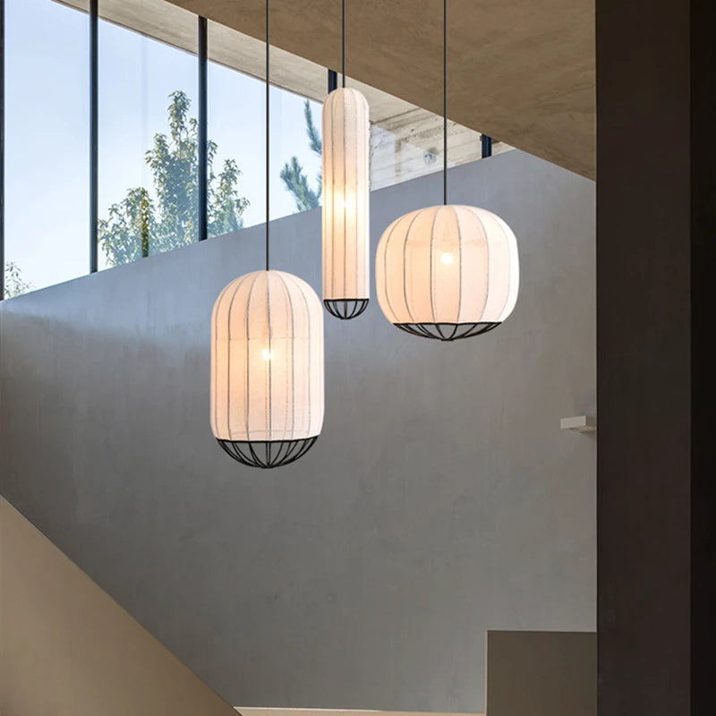 Modern nordic fabric chandelier for minimalist interiors